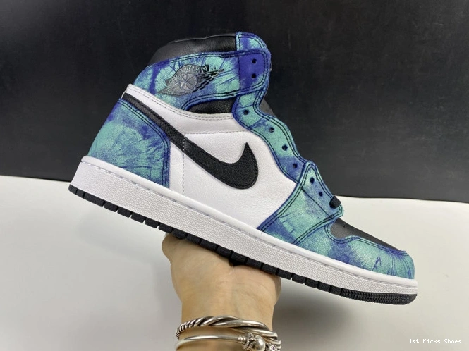 jordan aurora Fashionable green 1 black tie-dye cd0461- 1258 air white 0117